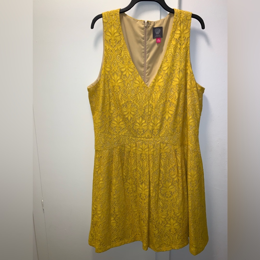 Lace mini dress by Vince Camuto.